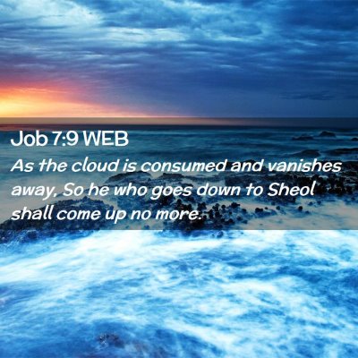 Picture 02 - Job 7:9 WEB - As the cloud is consumed and vanishes away, So he - Bible Verse Picture