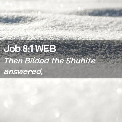 Picture 02 - Job 8:1 WEB - Then Bildad the Shuhite - Bible Verse Picture