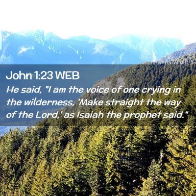 Picture 02 - John 1:23 WEB - He said, 