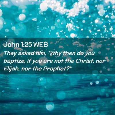 Picture 02 - John 1:25 WEB - They asked him, 