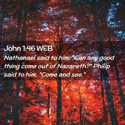 Picture 02 - John 1:46 WEB - Nathanael said to him, 