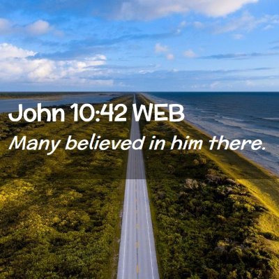 Picture 02 - John 10:42 WEB - Many believed in him - Bible Verse Picture