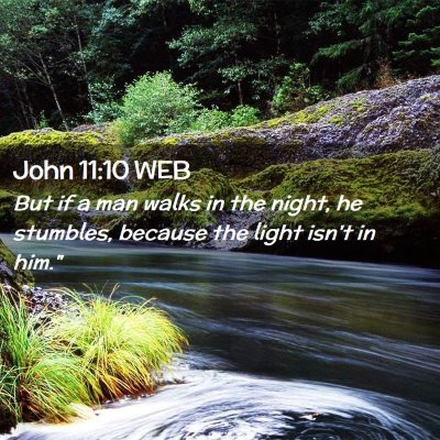 Picture 02 - John 11:10 WEB - But if a man walks in the night, he stumbles, - Bible Verse Picture