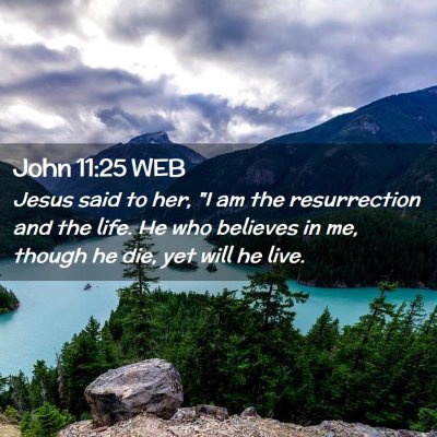 Picture 02 - John 11:25 WEB - Jesus said to her, 