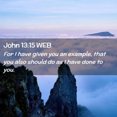 Picture 02 - John 13:15 WEB - For I have given you an example, that you also - Bible Verse Picture