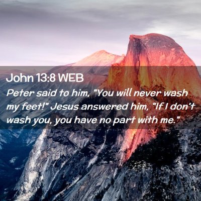 Picture 02 - John 13:8 WEB - Peter said to him, 