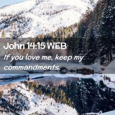 Picture 02 - John 14:15 WEB - If you love me, keep my - Bible Verse Picture