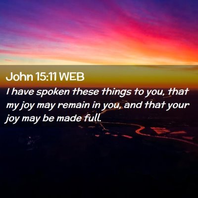 Picture 02 - John 15:11 WEB - I have spoken these things to you, that my joy - Bible Verse Picture