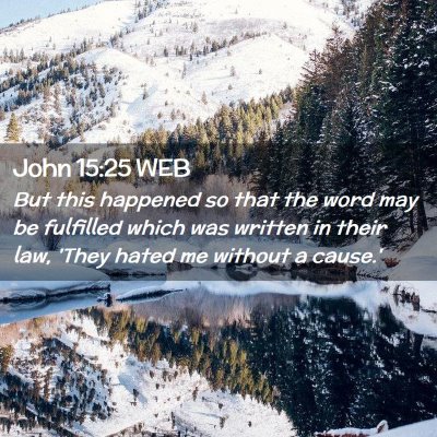 Picture 02 - John 15:25 WEB - But this happened so that the word may be - Bible Verse Picture