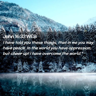 Picture 02 - John 16:33 WEB - I have told you these things, that in me you may - Bible Verse Picture