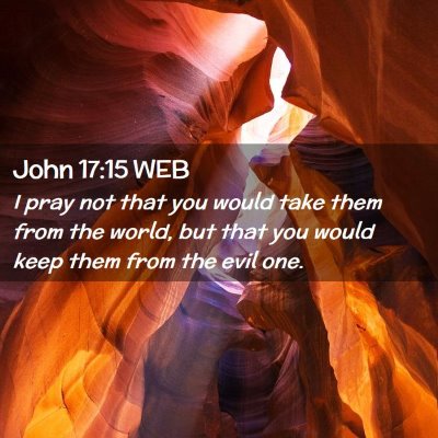 Picture 02 - John 17:15 WEB - I pray not that you would take them from the - Bible Verse Picture