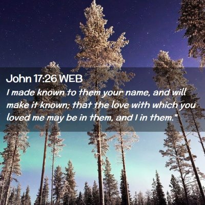 Picture 02 - John 17:26 WEB - I made known to them your name, and will make it - Bible Verse Picture