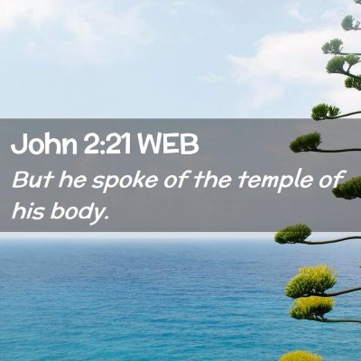 Picture 02 - John 2:21 WEB - But he spoke of the temple of his - Bible Verse Picture