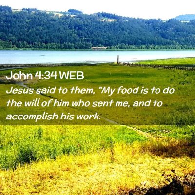 Picture 02 - John 4:34 WEB - Jesus said to them, 