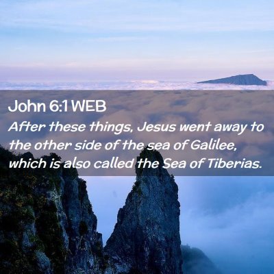 Picture 02 - John 6:1 WEB - After these things, Jesus went away to the other - Bible Verse Picture