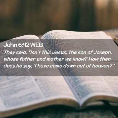 Picture 02 - John 6:42 WEB - They said, 