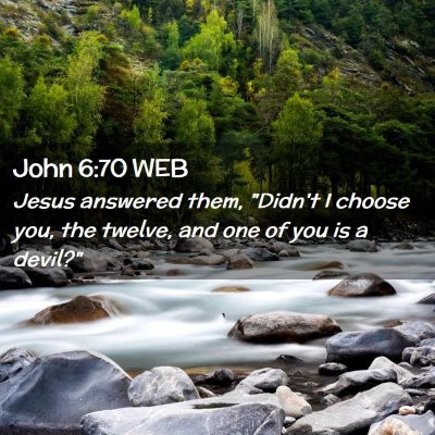 Picture 02 - John 6:70 WEB - Jesus answered them, 