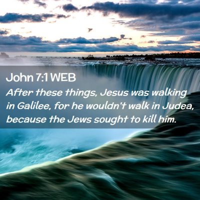 Picture 02 - John 7:1 WEB - After these things, Jesus was walking in Galilee, - Bible Verse Picture