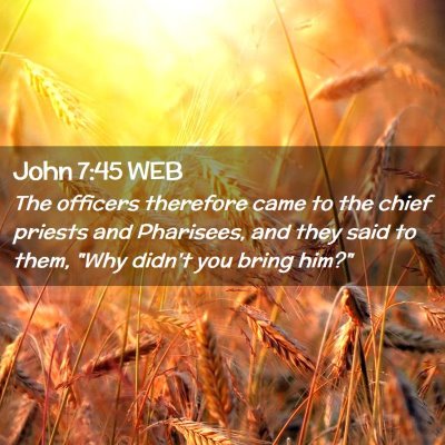 Picture 02 - John 7:45 WEB - The officers therefore came to the chief priests - Bible Verse Picture