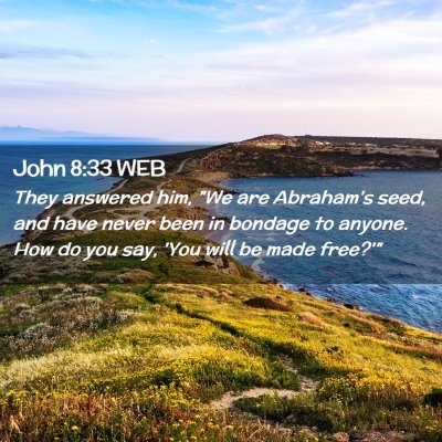 Picture 02 - John 8:33 WEB - They answered him, 