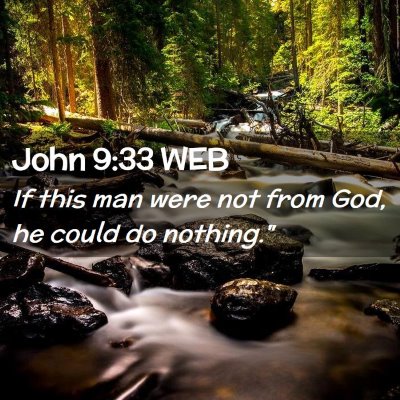 Picture 02 - John 9:33 WEB - If this man were not from God, he could do - Bible Verse Picture