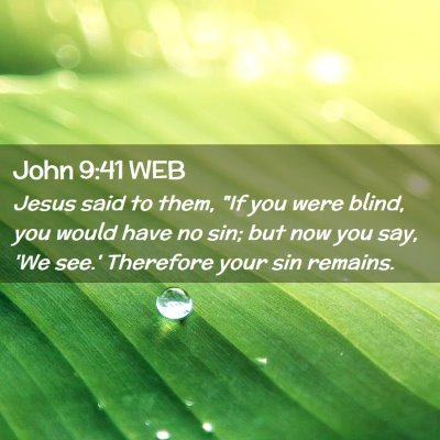 Picture 02 - John 9:41 WEB - Jesus said to them, 