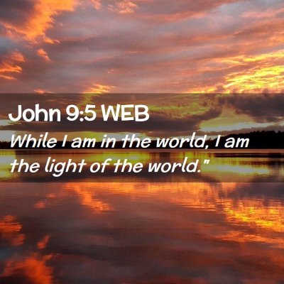 Picture 02 - John 9:5 WEB - While I am in the world, I am the light of the - Bible Verse Picture