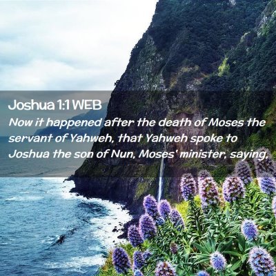 Picture 02 - Joshua 1:1 WEB - Now it happened after the death of Moses the - Bible Verse Picture