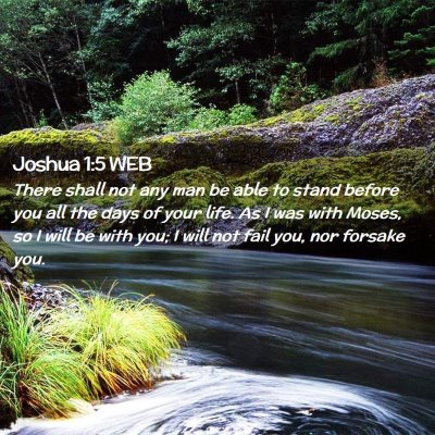 Picture 02 - Joshua 1:5 WEB - There shall not any man be able to stand before - Bible Verse Picture