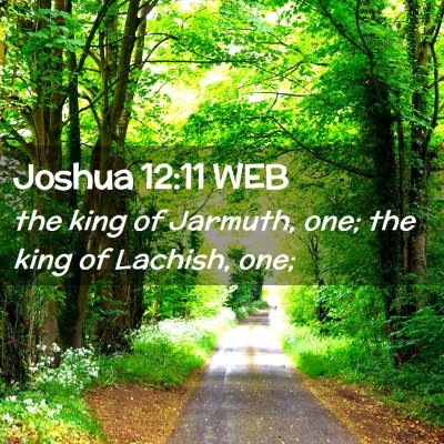 Picture 02 - Joshua 12:11 WEB - the king of Jarmuth, one; the king of Lachish, - Bible Verse Picture