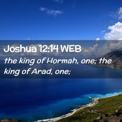 Picture 02 - Joshua 12:14 WEB - the king of Hormah, one; the king of Arad, - Bible Verse Picture