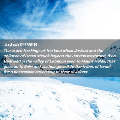 Picture 02 - Joshua 12:7 WEB - These are the kings of the land whom Joshua and - Bible Verse Picture