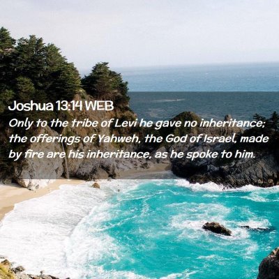 Picture 02 - Joshua 13:14 WEB - Only to the tribe of Levi he gave no inheritance; - Bible Verse Picture