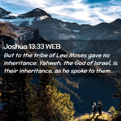 Picture 02 - Joshua 13:33 WEB - But to the tribe of Levi Moses gave no - Bible Verse Picture