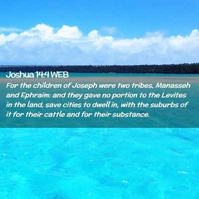 Picture 02 - Joshua 14:4 WEB - For the children of Joseph were two tribes, - Bible Verse Picture