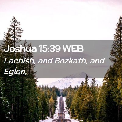 Picture 02 - Joshua 15:39 WEB - Lachish, and Bozkath, and - Bible Verse Picture