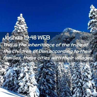 Picture 02 - Joshua 19:48 WEB - This is the inheritance of the tribe of the - Bible Verse Picture