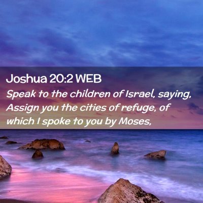 Picture 02 - Joshua 20:2 WEB - Speak to the children of Israel, saying, Assign - Bible Verse Picture
