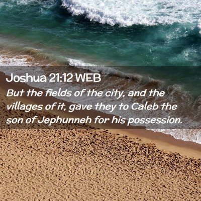Picture 02 - Joshua 21:12 WEB - But the fields of the city, and the villages of - Bible Verse Picture