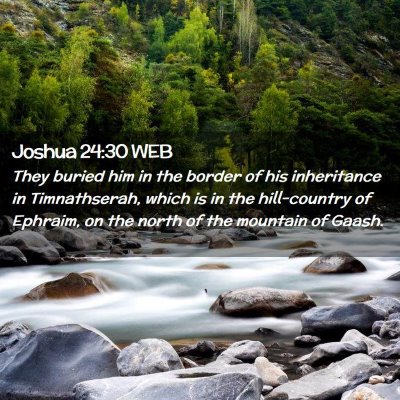 Picture 02 - Joshua 24:30 WEB - They buried him in the border of his inheritance - Bible Verse Picture