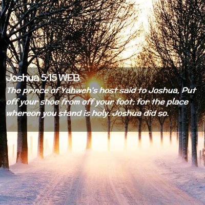 Picture 02 - Joshua 5:15 WEB - The prince of Yahweh's host said to Joshua, Put - Bible Verse Picture