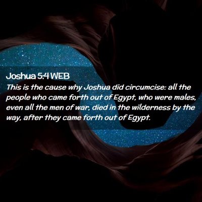 Picture 02 - Joshua 5:4 WEB - This is the cause why Joshua did circumcise: all - Bible Verse Picture