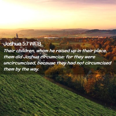 Picture 02 - Joshua 5:7 WEB - Their children, whom he raised up in their place, - Bible Verse Picture