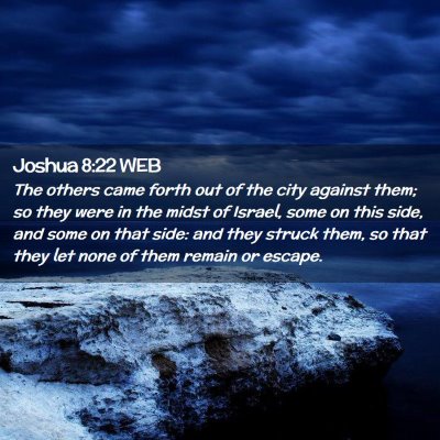Picture 02 - Joshua 8:22 WEB - The others came forth out of the city against - Bible Verse Picture