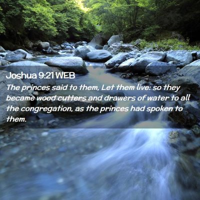 Picture 02 - Joshua 9:21 WEB - The princes said to them, Let them live: so they - Bible Verse Picture