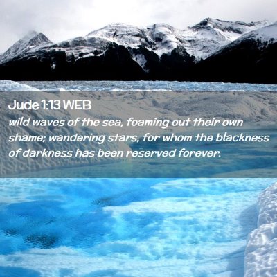 Picture 02 - Jude 1:13 WEB - wild waves of the sea, foaming out their own - Bible Verse Picture