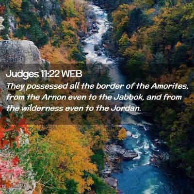 Picture 02 - Judges 11:22 WEB - They possessed all the border of the Amorites, - Bible Verse Picture