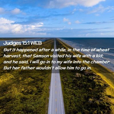 Picture 02 - Judges 15:1 WEB - But it happened after a while, in the time of - Bible Verse Picture