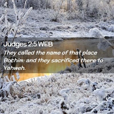 Picture 02 - Judges 2:5 WEB - They called the name of that place Bochim: and - Bible Verse Picture