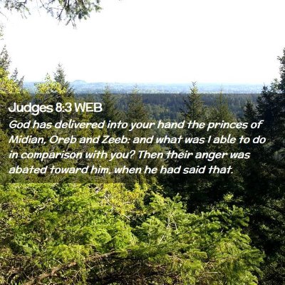 Picture 02 - Judges 8:3 WEB - God has delivered into your hand the princes of - Bible Verse Picture